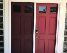 WHITE FRENCH ROLL-AWAY DISAPPEARING SCREEN DOORS