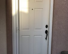 WHITE ROLL-AWAY SCREEN DOOR