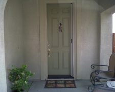 CHAMPAGNE BEIGE ROLL-AWAY RETRACTABLE SCREEN DOOR