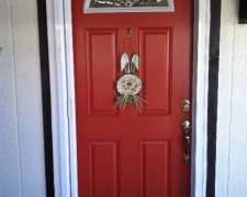WHITE ROLL-AWAY RETRACTABLE SCREEN DOOR