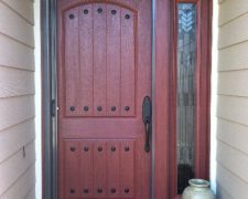 EXTRA WIDE BRONZE ROLL-AWAY RETRACTABLE SCREEN DOOR