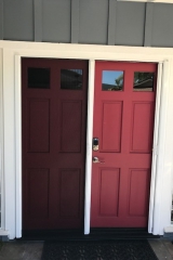 WHITE FRENCH ROLL-AWAY DISAPPEARING SCREEN DOORS