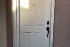 WHITE ROLL-AWAY SCREEN DOOR