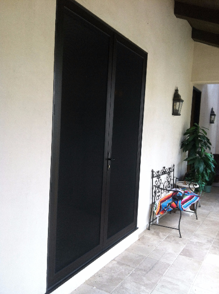 OVERSIZED FRENCH BRONZE TRU-VIEW SECURITY SCREEN DOORS
