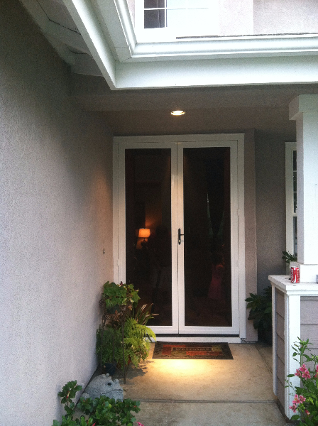 TALL WHITE FRENCH TRU-VIEW SECURITY SCREEN DOORS