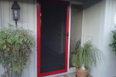RUBY RED CUSTOM COLOR TRU-VIEW SECURITY SCREEN DOOR