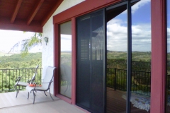 BRONZE TALL SLIDING SCREEN DOOR WITH EXTRUDED ALUMINUM HANDLE