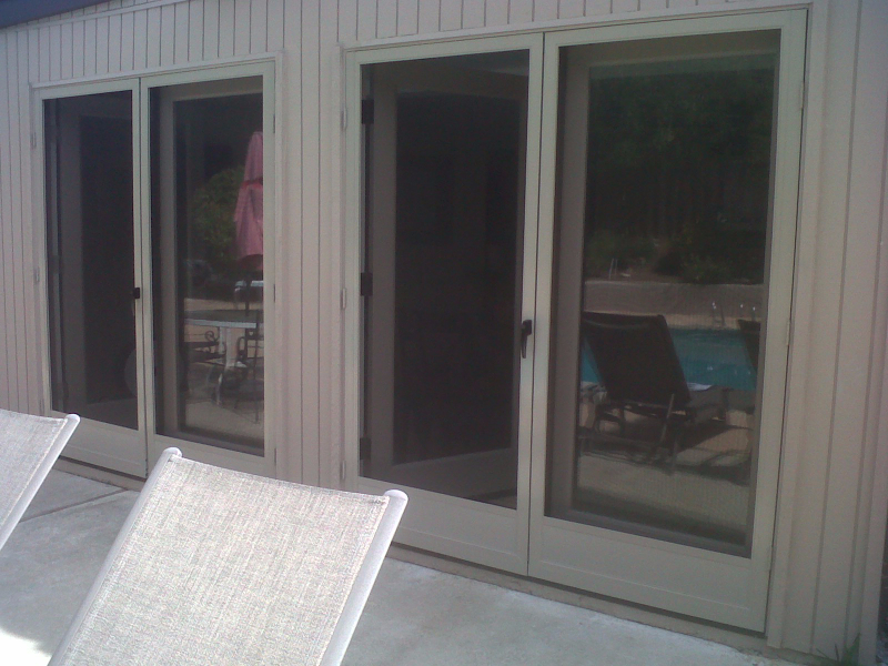 DESERT SAND FRENCH  FULL VIEW SWINGING SCREEN DOORS