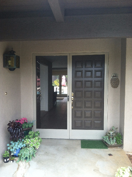 DESERT SAND FRENCH  FULL VIEW SWINGING SCREEN DOORS