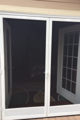 WHITE FRENCH  FULL VIEW SWINGING SCREEN DOORS WITH BETTERVUE