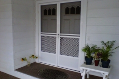 WHITE FRENCH SAFEGUARD SWINGING SCREEN DOORS