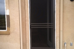 TALL BRONZE  FULL VIEW SWINGING DOOR WITH CUSTOM CROSS BARS