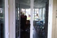 WHITE FRENCH  FULL VIEW SWINGING SCREEN DOORS WITH BETTERVUE SCREEN MESH