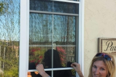 PASS-THRU WINDOW SCREEN IN USE